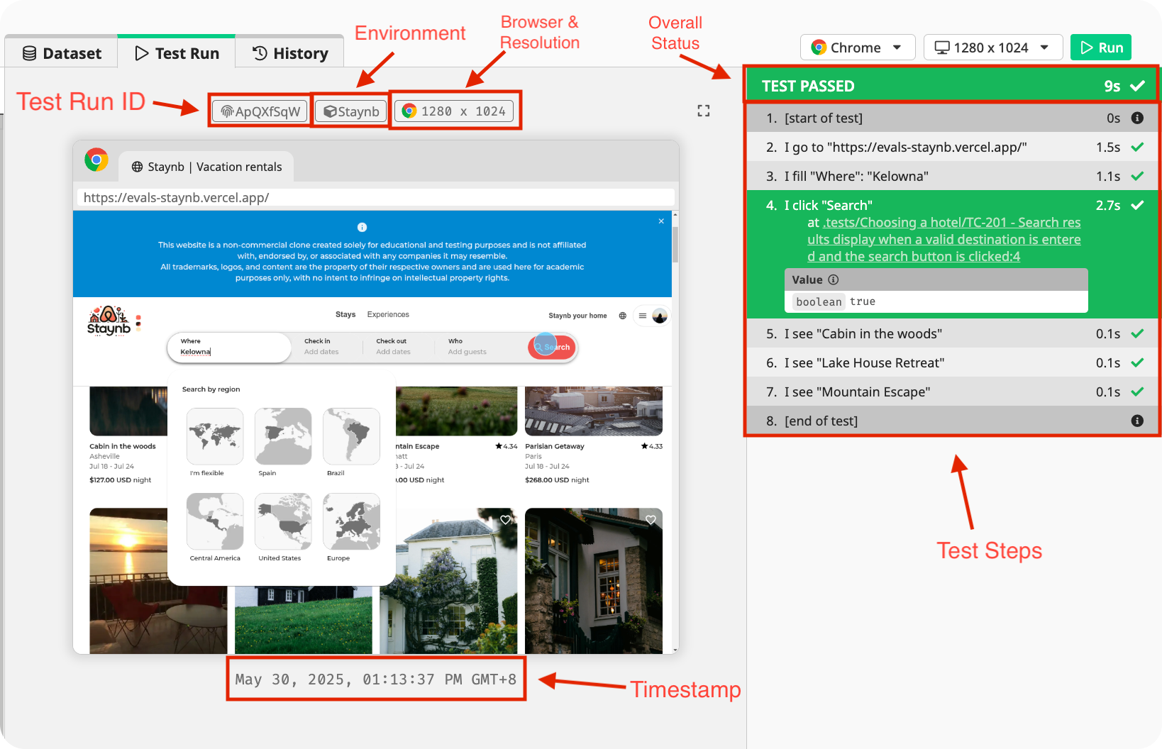 Test Report Summary Screenshot