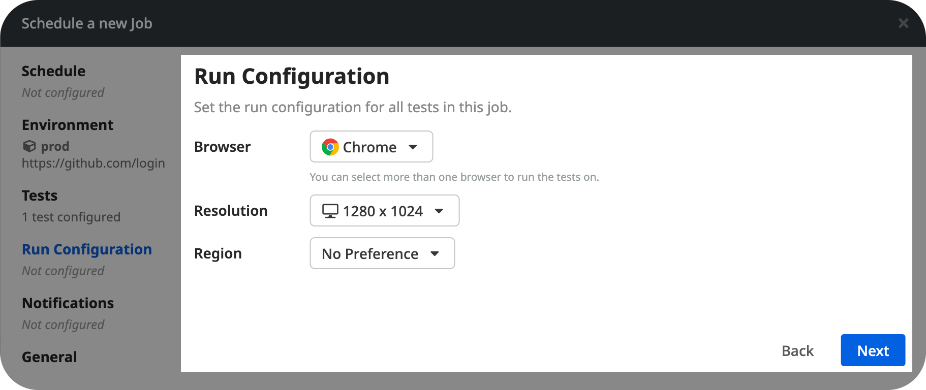 Configure Execution Parameters for a Job