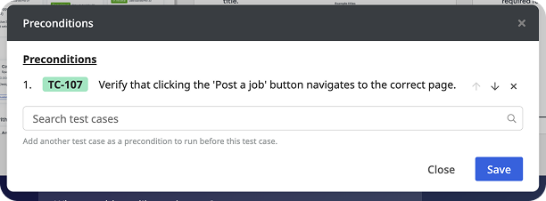 Search Precondition Window