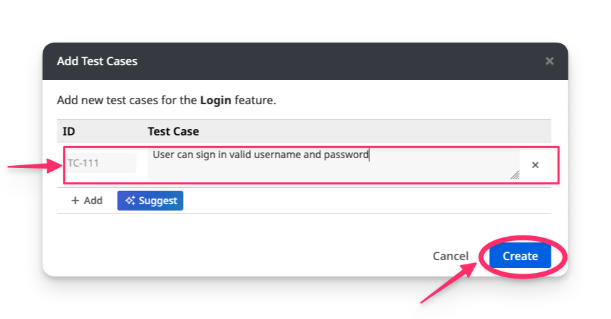Name and create a test case
