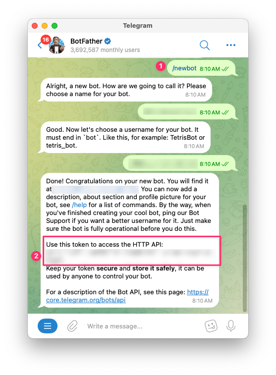 Creating a Telegram Bot