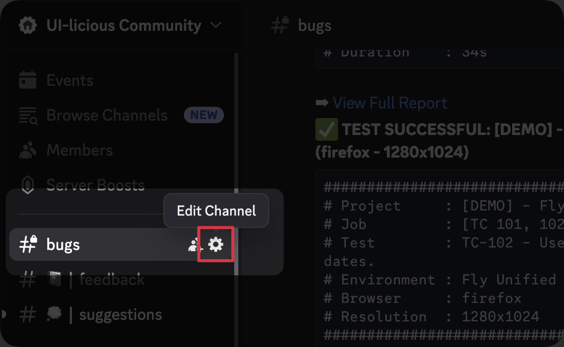 Step 1: Go to Channel Settings
