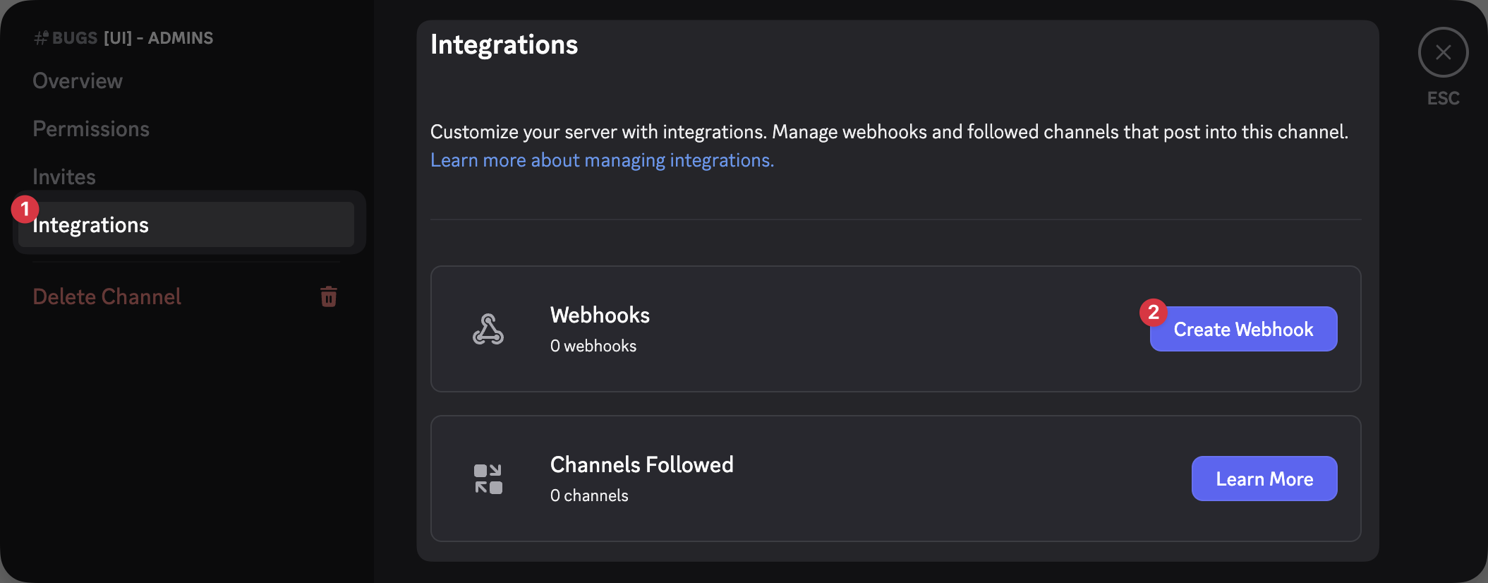 Step 2: Go to Integration menu
