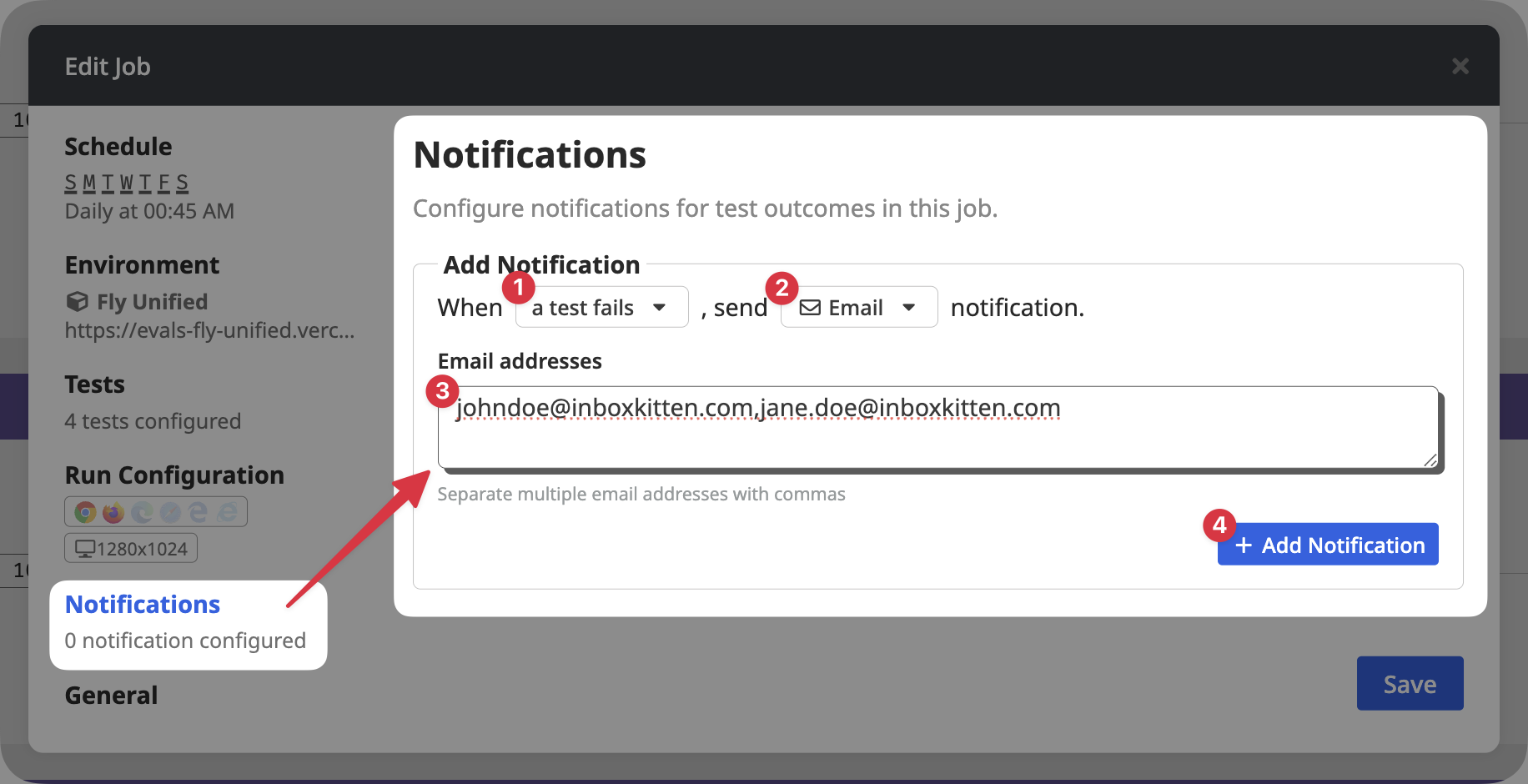 Configuring Email Notification